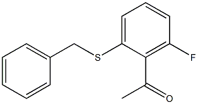 1-[2-(benzylsulfanyl)-6-fluorophenyl]ethan-1-one Struktur