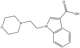 1-[2-(morpholin-4-yl)ethyl]-1H-indole-3-carboxylic acid 结构式