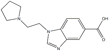 1-[2-(pyrrolidin-1-yl)ethyl]-1H-1,3-benzodiazole-5-carboxylic acid Structure