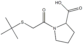 1-[2-(tert-butylsulfanyl)acetyl]pyrrolidine-2-carboxylic acid,,结构式