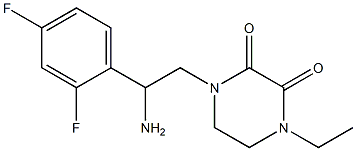 1-[2-amino-2-(2,4-difluorophenyl)ethyl]-4-ethylpiperazine-2,3-dione Struktur