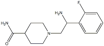 1-[2-amino-2-(2-fluorophenyl)ethyl]piperidine-4-carboxamide 化学構造式