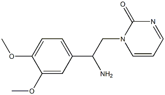 1-[2-amino-2-(3,4-dimethoxyphenyl)ethyl]pyrimidin-2(1H)-one Struktur