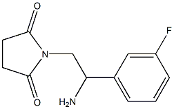 1-[2-amino-2-(3-fluorophenyl)ethyl]pyrrolidine-2,5-dione Struktur