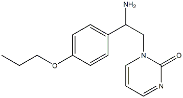 1-[2-amino-2-(4-propoxyphenyl)ethyl]pyrimidin-2(1H)-one Struktur