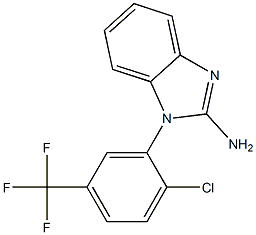 1-[2-chloro-5-(trifluoromethyl)phenyl]-1H-1,3-benzodiazol-2-amine Structure