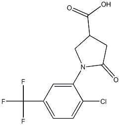1-[2-chloro-5-(trifluoromethyl)phenyl]-5-oxopyrrolidine-3-carboxylic acid Structure
