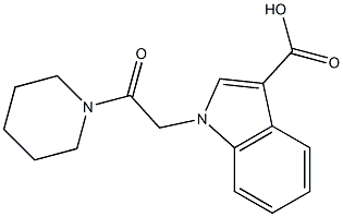 1-[2-oxo-2-(piperidin-1-yl)ethyl]-1H-indole-3-carboxylic acid Struktur