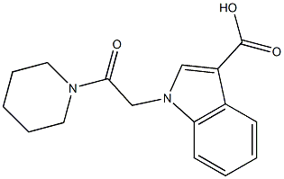 1-[2-oxo-2-(piperidin-1-yl)ethyl]-1H-indole-3-carboxylic acid 化学構造式