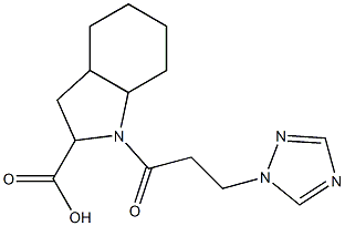 1-[3-(1H-1,2,4-triazol-1-yl)propanoyl]-octahydro-1H-indole-2-carboxylic acid,,结构式