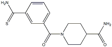 1-[3-(aminocarbonothioyl)benzoyl]piperidine-4-carboxamide Structure