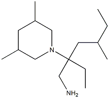 1-[3-(aminomethyl)-5-methylheptan-3-yl]-3,5-dimethylpiperidine,,结构式