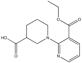 1-[3-(ethoxycarbonyl)pyridin-2-yl]piperidine-3-carboxylic acid Struktur