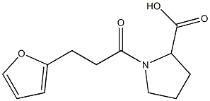 1-[3-(furan-2-yl)propanoyl]pyrrolidine-2-carboxylic acid Structure