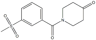 1-[3-(methylsulfonyl)benzoyl]piperidin-4-one Structure