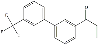 1-[3'-(trifluoromethyl)-1,1'-biphenyl-3-yl]propan-1-one,,结构式