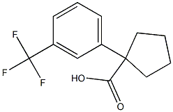 1-[3-(trifluoromethyl)phenyl]cyclopentane-1-carboxylic acid,,结构式