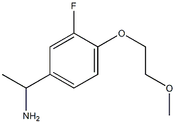 1-[3-fluoro-4-(2-methoxyethoxy)phenyl]ethan-1-amine,,结构式