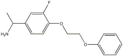 1-[3-fluoro-4-(2-phenoxyethoxy)phenyl]ethan-1-amine Structure