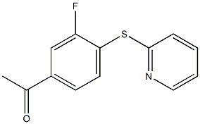 1-[3-fluoro-4-(pyridin-2-ylsulfanyl)phenyl]ethan-1-one Struktur