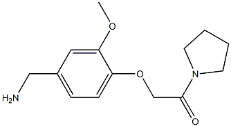 1-[3-methoxy-4-(2-oxo-2-pyrrolidin-1-ylethoxy)phenyl]methanamine Struktur