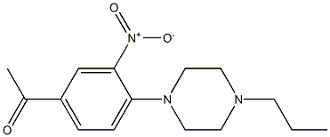 1-[3-nitro-4-(4-propylpiperazin-1-yl)phenyl]ethan-1-one Struktur