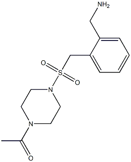 1-[4-({[2-(aminomethyl)phenyl]methane}sulfonyl)piperazin-1-yl]ethan-1-one Struktur