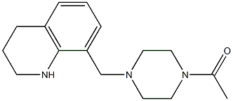 1-[4-(1,2,3,4-tetrahydroquinolin-8-ylmethyl)piperazin-1-yl]ethan-1-one 化学構造式