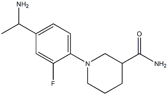 1-[4-(1-aminoethyl)-2-fluorophenyl]piperidine-3-carboxamide,,结构式