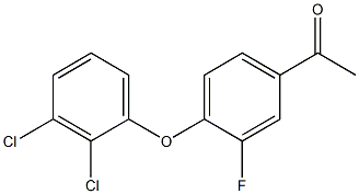 1-[4-(2,3-dichlorophenoxy)-3-fluorophenyl]ethan-1-one Structure