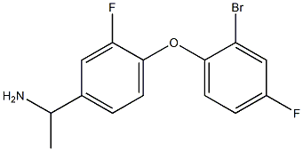 1-[4-(2-bromo-4-fluorophenoxy)-3-fluorophenyl]ethan-1-amine Structure