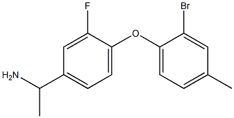 1-[4-(2-bromo-4-methylphenoxy)-3-fluorophenyl]ethan-1-amine 化学構造式