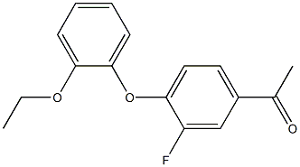 1-[4-(2-ethoxyphenoxy)-3-fluorophenyl]ethan-1-one 化学構造式