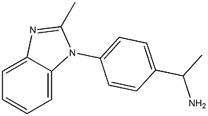 1-[4-(2-methyl-1H-1,3-benzodiazol-1-yl)phenyl]ethan-1-amine,,结构式