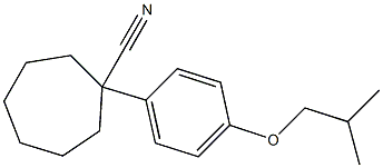 1-[4-(2-methylpropoxy)phenyl]cycloheptane-1-carbonitrile Struktur