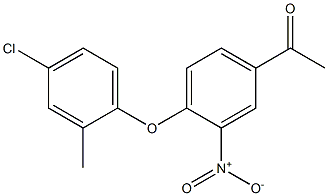 1-[4-(4-chloro-2-methylphenoxy)-3-nitrophenyl]ethan-1-one,,结构式