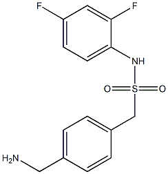 1-[4-(aminomethyl)phenyl]-N-(2,4-difluorophenyl)methanesulfonamide 化学構造式