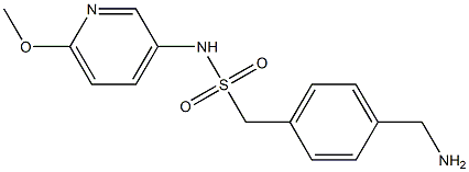 1-[4-(aminomethyl)phenyl]-N-(6-methoxypyridin-3-yl)methanesulfonamide Structure