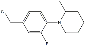 1-[4-(chloromethyl)-2-fluorophenyl]-2-methylpiperidine|