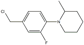 1-[4-(chloromethyl)-2-fluorophenyl]-2-methylpiperidine