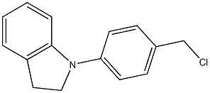 1-[4-(chloromethyl)phenyl]-2,3-dihydro-1H-indole,,结构式