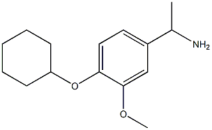 1-[4-(cyclohexyloxy)-3-methoxyphenyl]ethan-1-amine 结构式