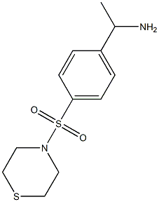 1-[4-(thiomorpholine-4-sulfonyl)phenyl]ethan-1-amine Structure