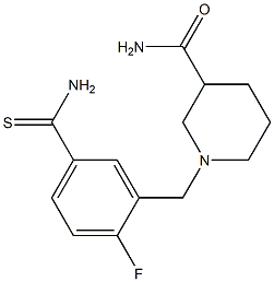 1-[5-(aminocarbonothioyl)-2-fluorobenzyl]piperidine-3-carboxamide