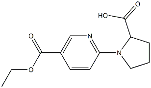 1-[5-(ethoxycarbonyl)pyridin-2-yl]pyrrolidine-2-carboxylic acid 化学構造式