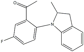 1-[5-fluoro-2-(2-methyl-2,3-dihydro-1H-indol-1-yl)phenyl]ethan-1-one Structure