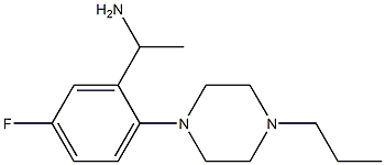 1-[5-fluoro-2-(4-propylpiperazin-1-yl)phenyl]ethan-1-amine Struktur