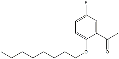 1-[5-fluoro-2-(octyloxy)phenyl]ethan-1-one 化学構造式