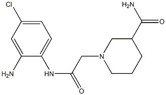 1-{[(2-amino-4-chlorophenyl)carbamoyl]methyl}piperidine-3-carboxamide 化学構造式