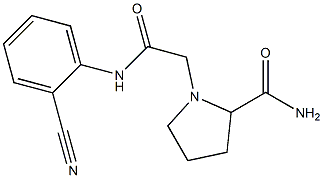 1-{[(2-cyanophenyl)carbamoyl]methyl}pyrrolidine-2-carboxamide,,结构式